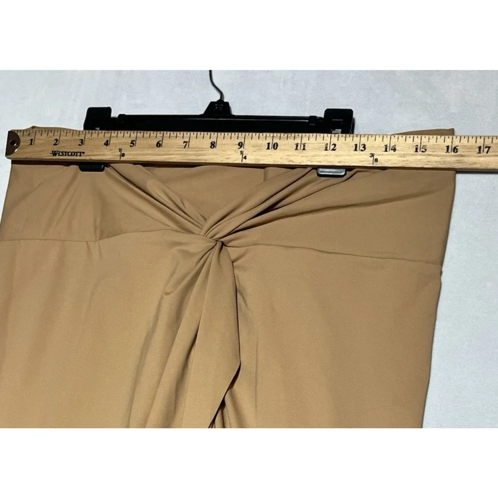 Skims Nude Ochre Sarong Swim Skirt Size XL Tan Stretch Wrap Tie Knot Cover Up